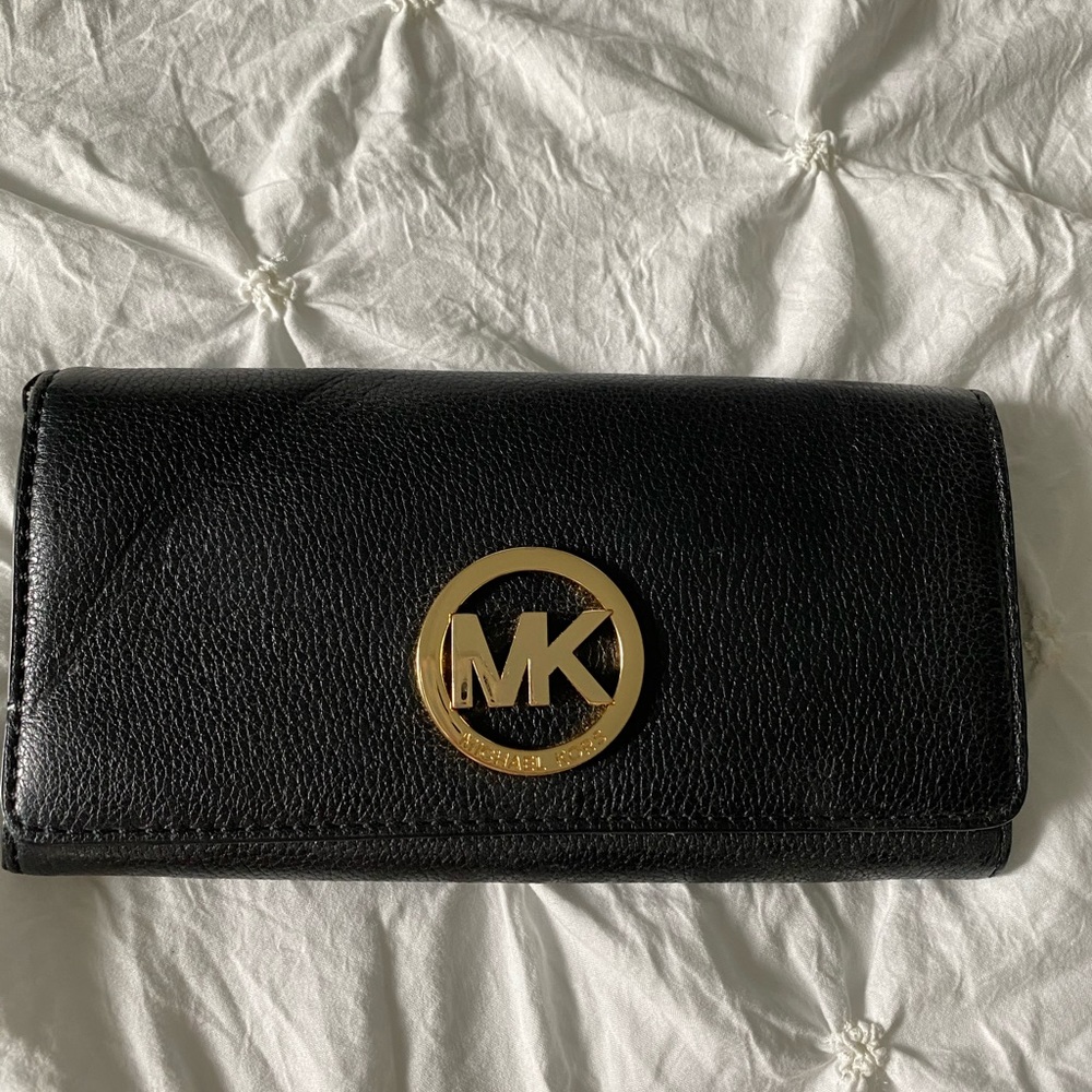 Michel Kors Black Leather Wallet